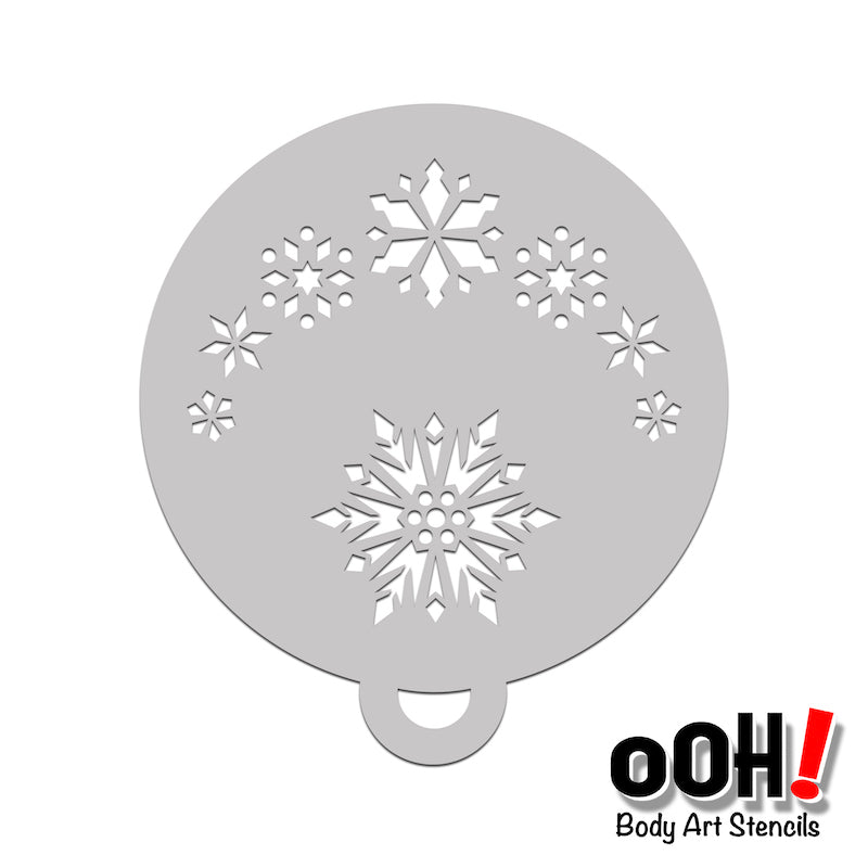 Frozen Snowflake 3 Flip Stencil C27 - Ooh! Body Art Stencils