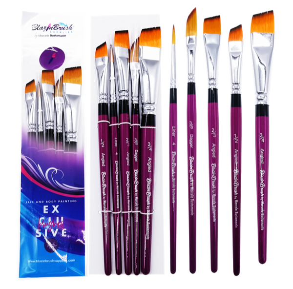 Blazin Brush By Marcela Bustamante - Flora Flat #6 - - Face And Body Art Makeup