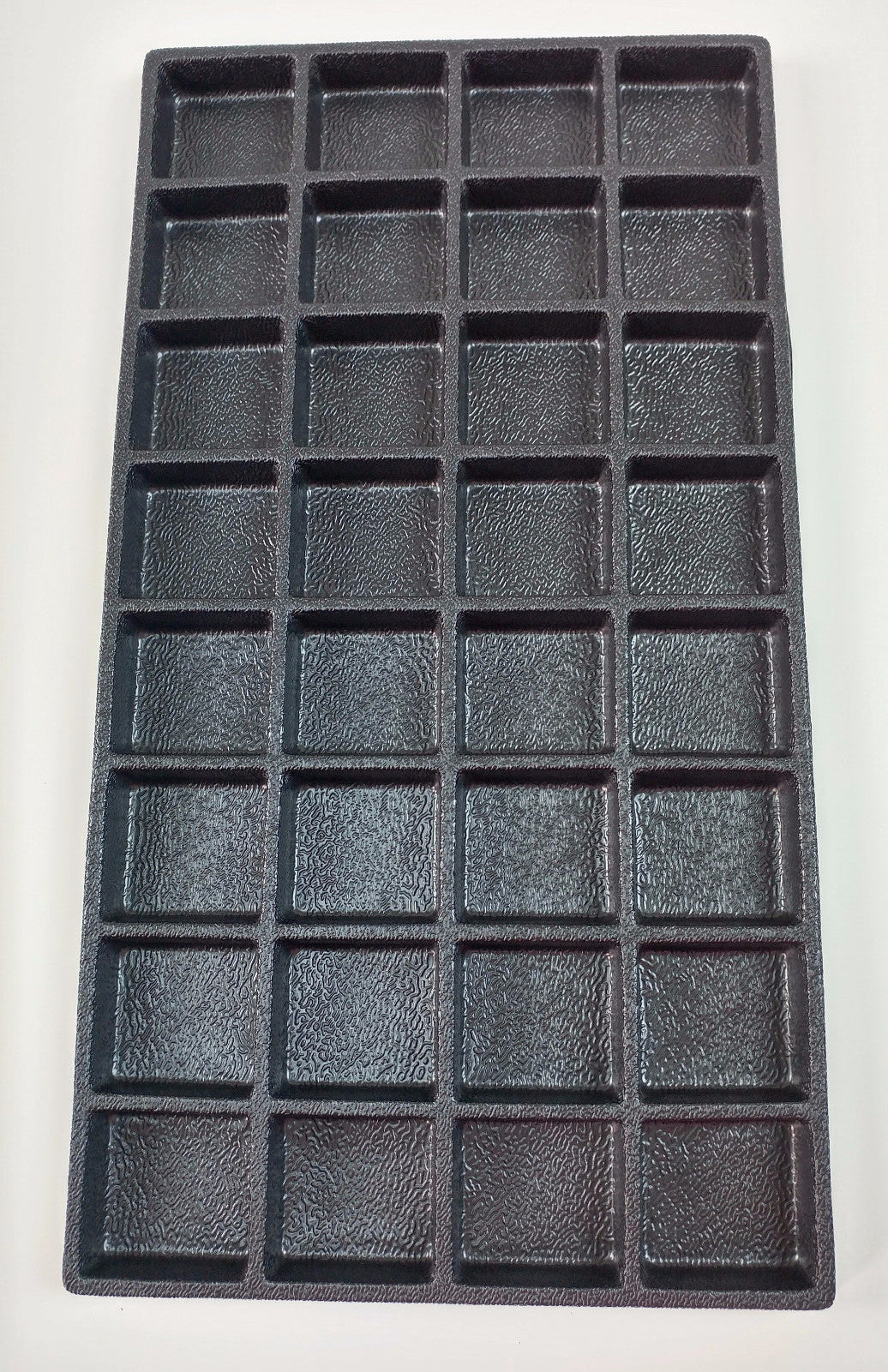 Tray insert for wood case 36 squares for face paint.
