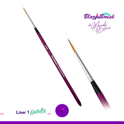 Blazin Brush by Marcela Bustamante - Details Collection - Liner 1 Blazin Brushes