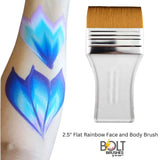BOLT | Face Painting Brush by Jest Paint - Rainbow Face and Body Brush (2.5" Flat)