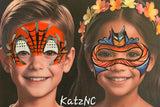 Fun Faces Face Painting Practice Board by KATZNC- BG1
