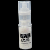 Vivid Glitter spray bottle on a black background