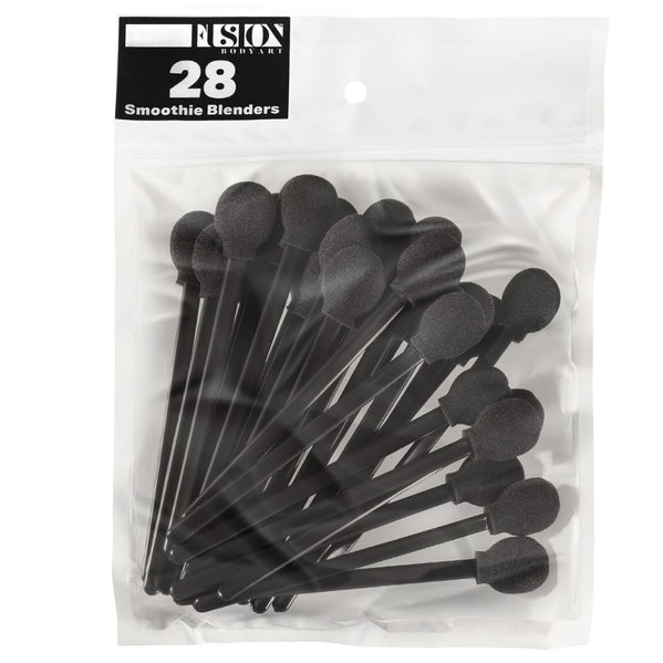 Black Washable Smoothie Blenders 28 Pack - Fusion Face Painting Applicator