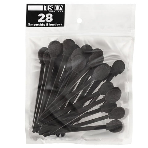 Fusion | Face Painting Applicator - Black Washable Smoothie Blenders - 28 Pack