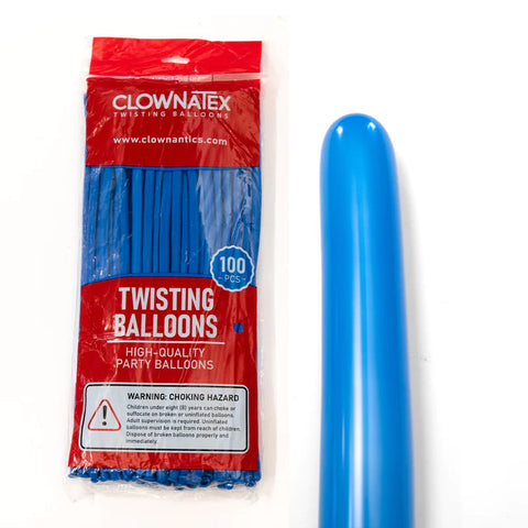 Clownatex 260 Twisting Balloons - Blue (100/bag)