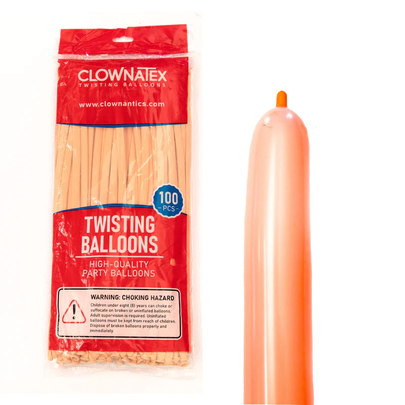 Clownatex 260 Twisting Balloons - Blush (100/bag)