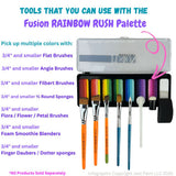 Fusion Body Art | Face Painting Palette | Thin Strokes - RAINBOW RUSH