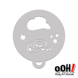 Cowboy Hat Face Paint Stencil C23 - Ooh! Body Art Stencils