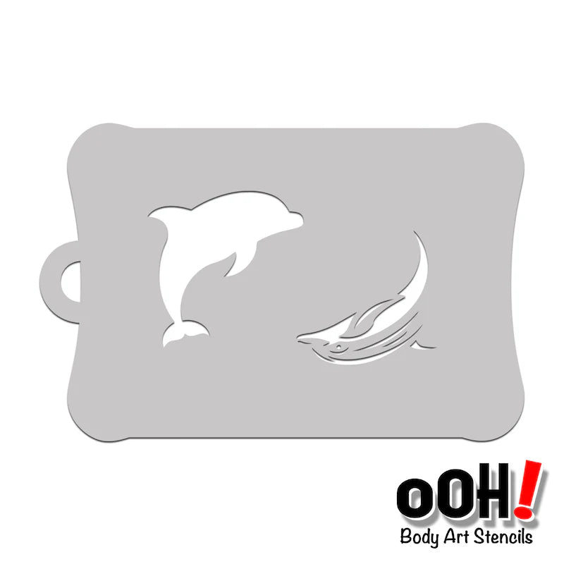 Dolphin Tattoo Stencil T58 - Ooh! Body Art Stencils