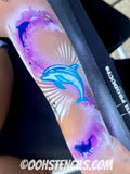 Dolphin Tattoo Stencil T58 - Ooh! Body Art Stencils