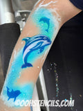 Dolphin Tattoo Stencil T58 - Ooh! Body Art Stencils