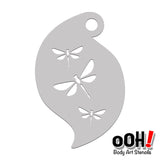 Dragonfly Face Paint Stencil R15 - Ooh! Body Art Stencils