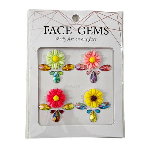 EZ Strokes Face Gem Fairy Flower Clusters Bling 4 pc. Bling