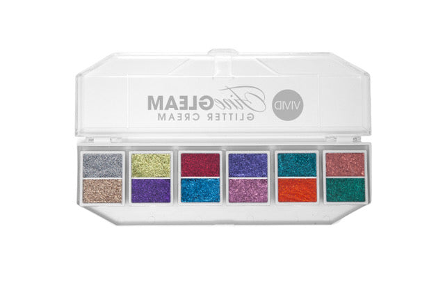 Prismatic Palette – 12 Shade Fine Gleam Glitter Cream- Vivid Glitter™