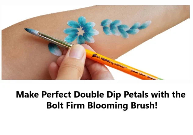 BOLT Face Painting Brushes by Jest Paint - Small FIRM Blooming Brush