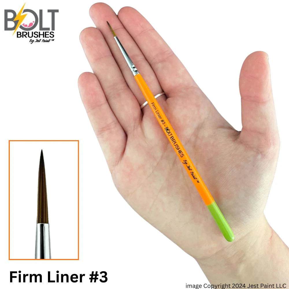 BOLT Face Painting Brushes by Jest Paint - FIRM Liner #3