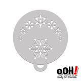 Frozen Snowflake 1 Flip Stencil C25 - Ooh! Body Art Stencils