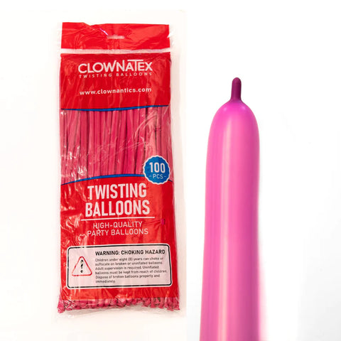 Clownatex 260 Twisting Balloons - Fuchsia (100/bag)