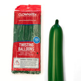 Clownatex 260 Twisting Balloons - Green (100/bag)