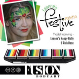Fusion Body Art | Face Painting Palette | Leanne's Festival (Festive) Palette