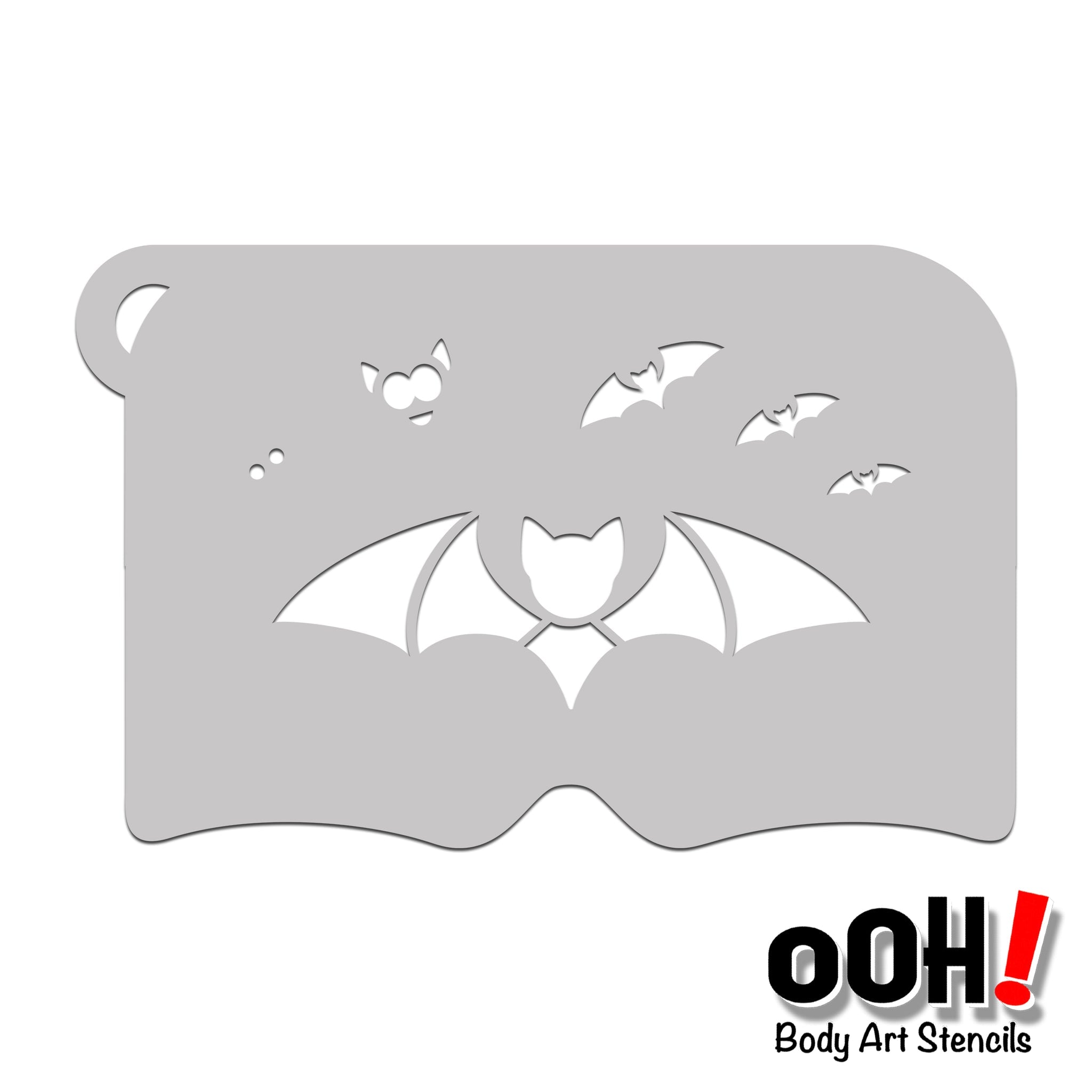 Halloween Bat Mask Stencil K13 - Ooh! Body Art Stencils