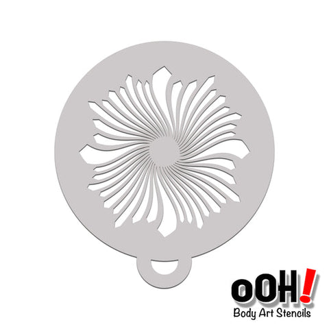 Kabuki Swirl Stencil C34 - Ooh! Body Art Stencils