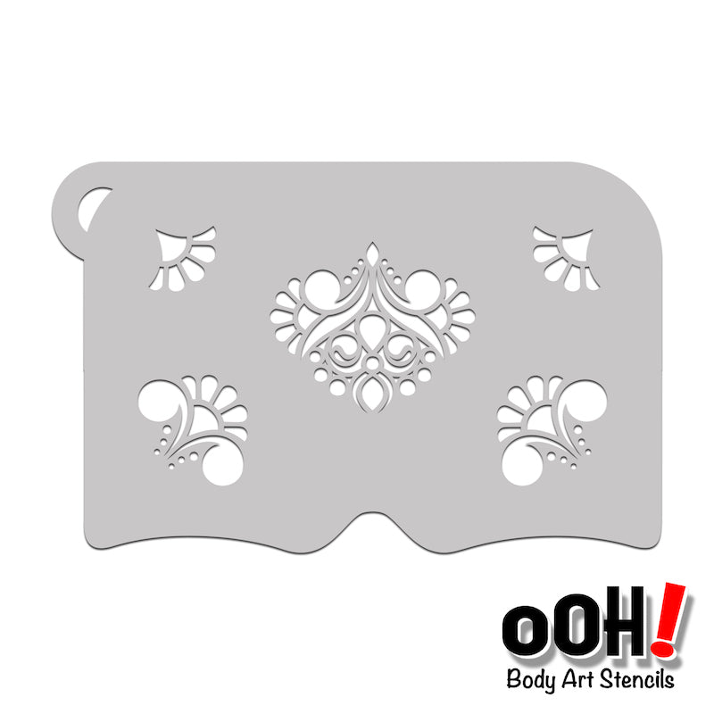 Lace Pendant Stencil K22 - Ooh! Body Art Stencils