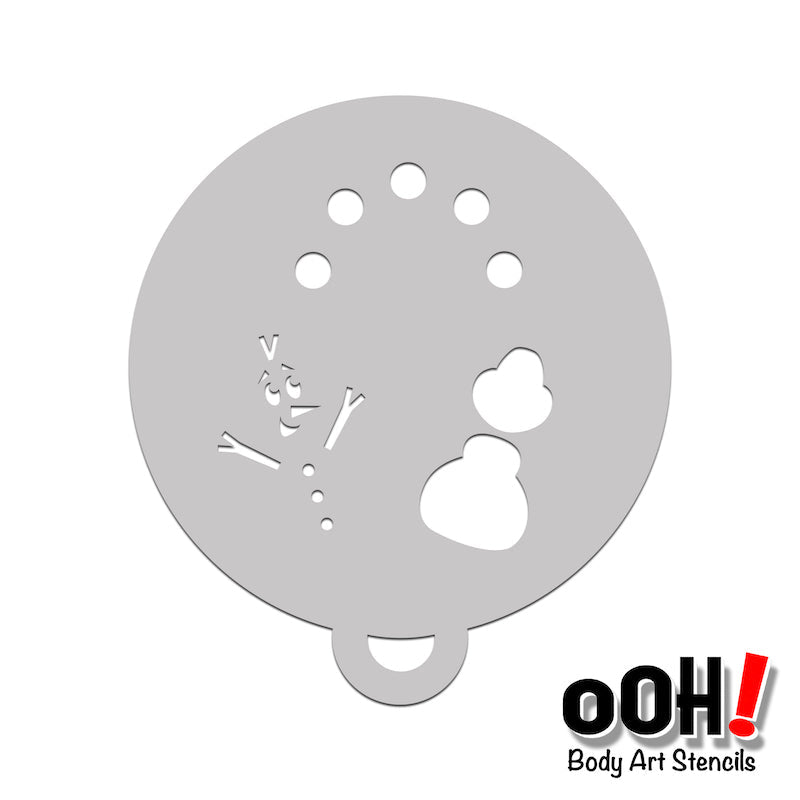 Magic Snowman Flip Stencil C24 - Ooh! Body Art Stencils