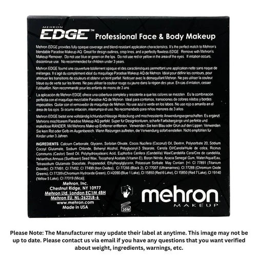 EDGE Face Paint and Body Make Up by Mehron | White 28gr