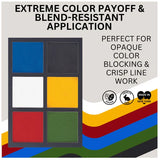 EDGE Face Paint and Body Make Up by Mehron | Large 6 Color Basic Palette