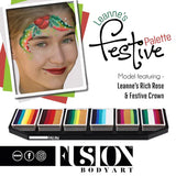 Fusion Body Art | Face Painting Palette | Leanne's Festival (Festive) Palette
