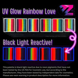 EZ STROKES by Susy Amaro | UV GLOW RAINBOW LOVE Palette (SFX Non - Cosmetic)