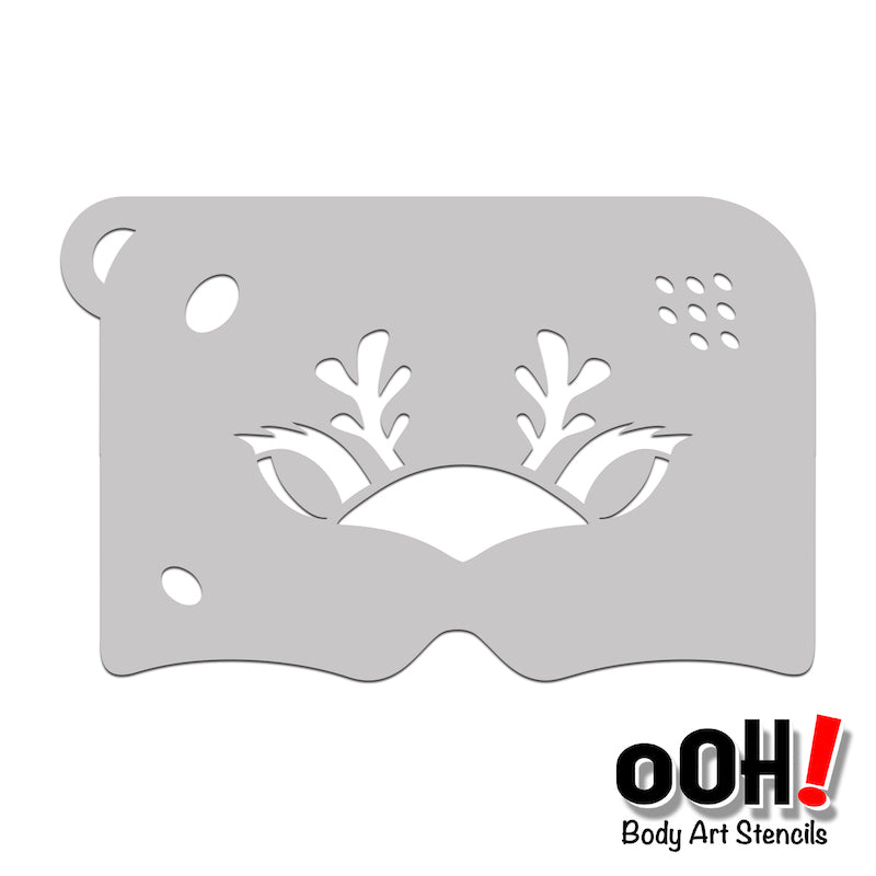 Reindeer Mask Stencil K15 - Ooh! Body Art Stencils