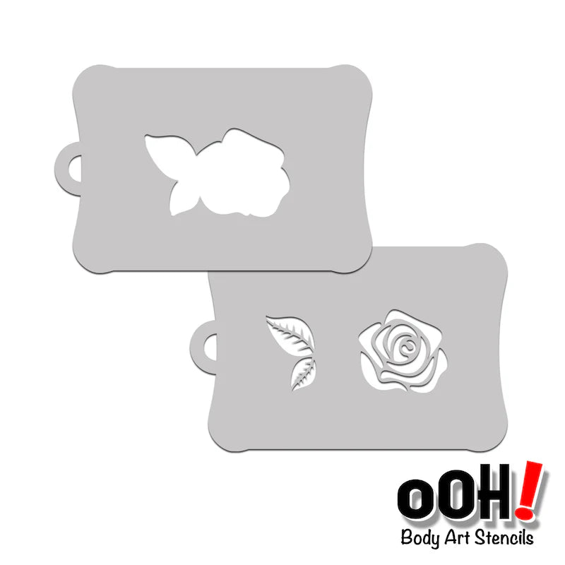 Rose Tattoo Stencil T57  - Ooh! Body Art Stencils
