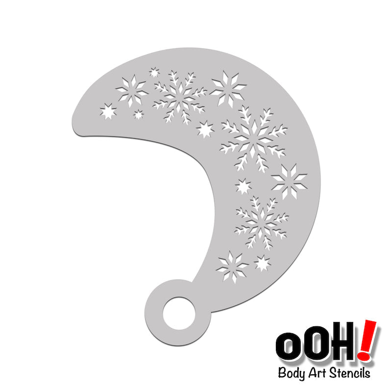 Snowflake 1 Wrap Face Painting Stencil W07 - Ooh! Body Art Stencils