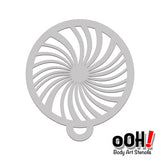 Space Swirl Flip Stencil C31 - Ooh! Body Art Stencils