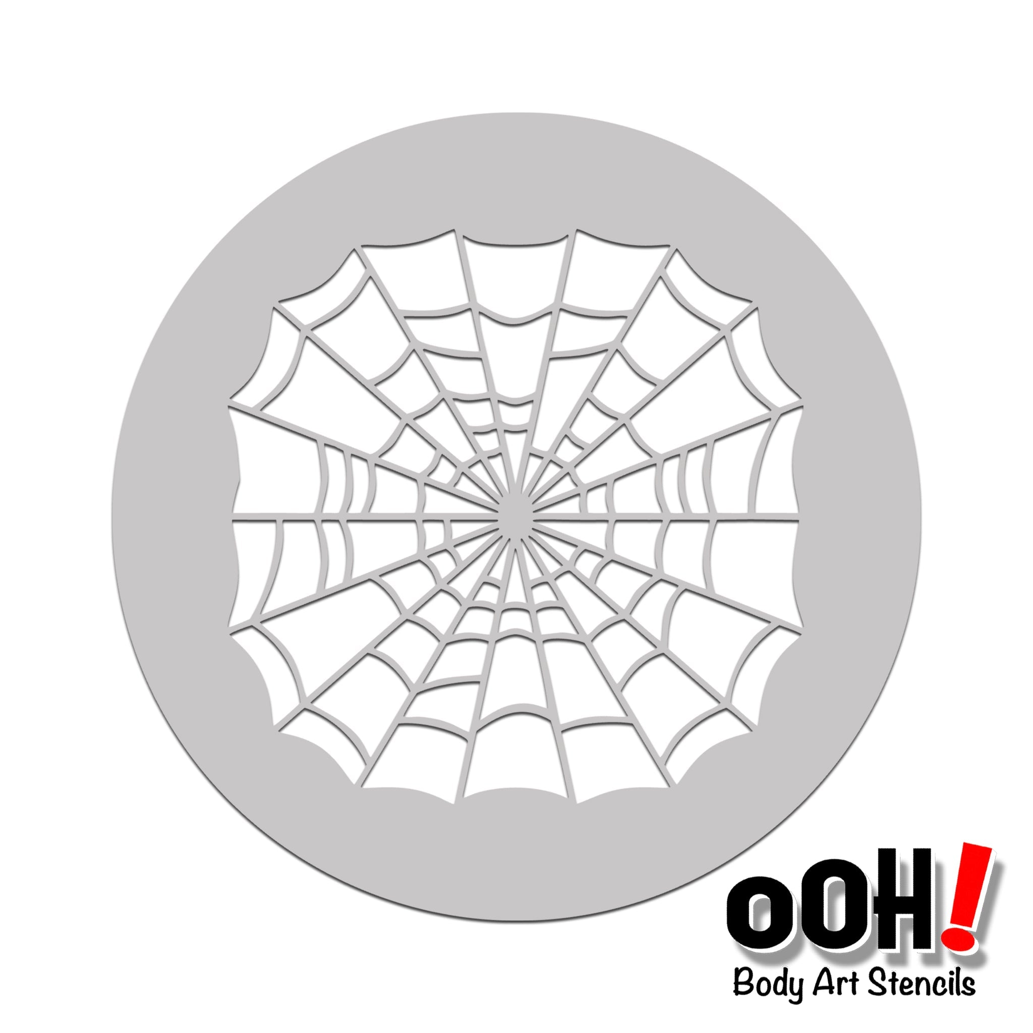 Spiderweb Jumbo Sphere Stencil S17 - Ooh! Body Art Stencils