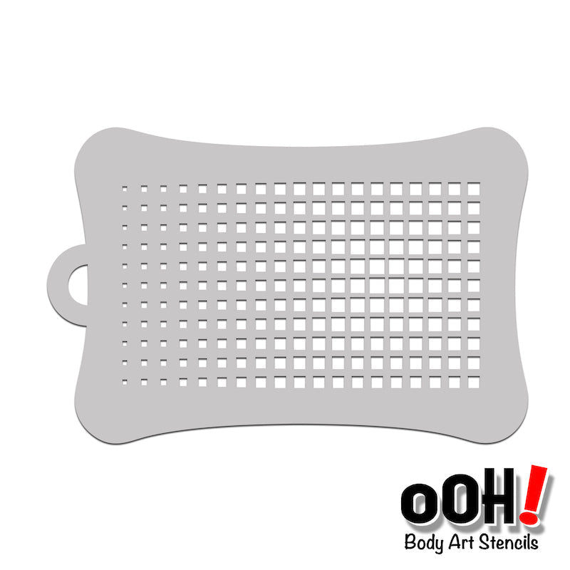 Square Halftone Texture Stencil T04 - Ooh! Body Art Stencils