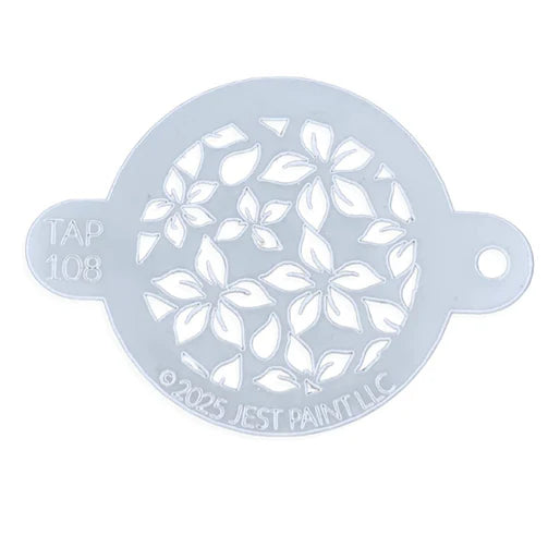 TAP 108 Face Painting Stencil - Poinsettia Flower Pattern