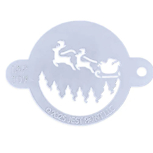 TAP 109 Face Painting Stencil - Santa's Flight Centerpiece