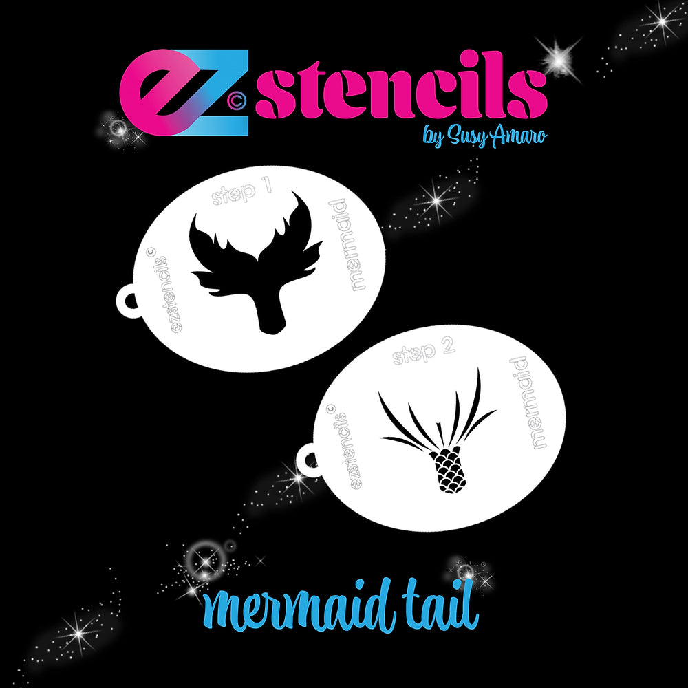 TAP Face Paint Double Stencils - Long Tail Mermaid (109)