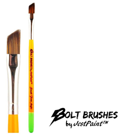 BOLT Face Painting Brushes by Jest Paint - Short Small FIRM Angle (1/4")