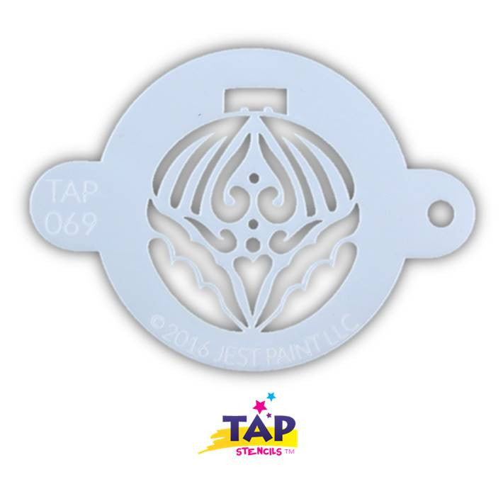 Face Painting Christmas Ornament Stencil