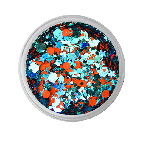 Energy- Orange & Aqua - Gameday Glitter