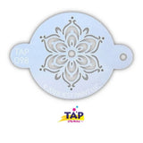Henna Fancy Flower - Tap Face Painting Stencil