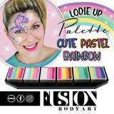 Fusion Body Art Palette - Lodie Up Cute Pastel Rainbow Palette