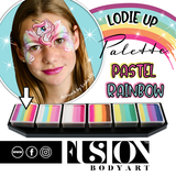 Fusion Body Art | Lodie Up Face Painting Palette - Cute Pastel Rainbow