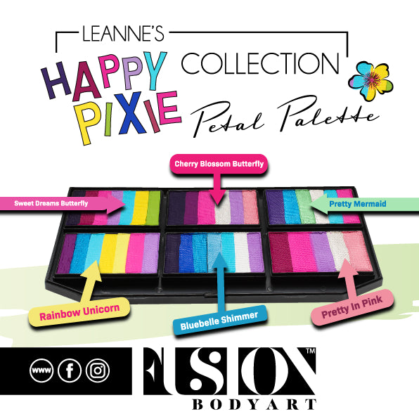 Fusion Body Art | Leanne's Happy Pixie Petal Palette Refill - PRETTY IN PINK 25gr