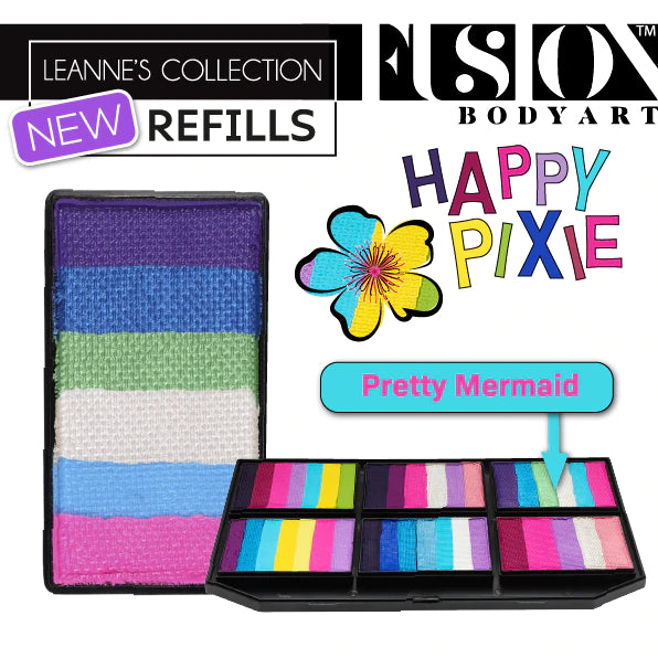 Fusion Body Art | Leanne's Happy Pixie Petal Palette Refill - PRETTY MERMAID 25gr